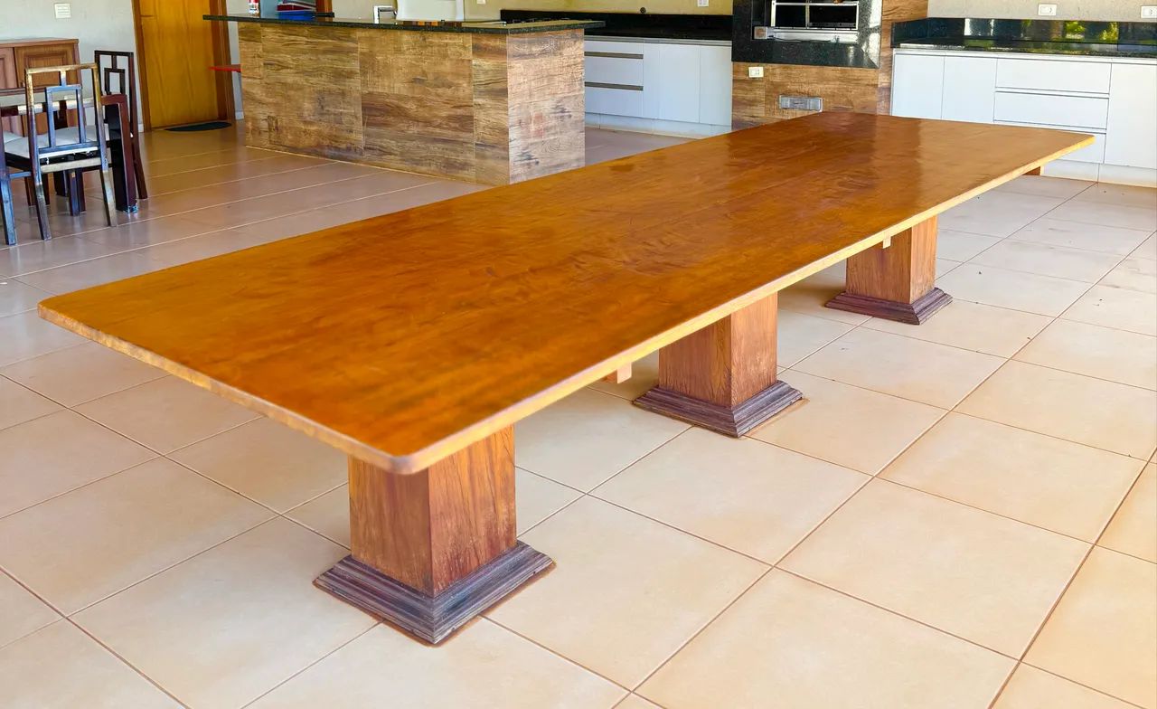     Mesa Exclusiva mais de 3 Metros em Madeira Maciç - Foto 3