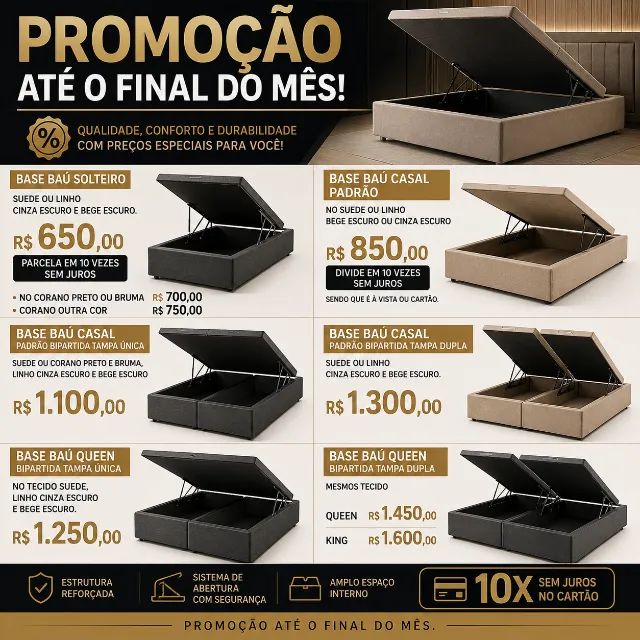 BASE BAÚ PRIME - BASE DE CAMA - Foto 2