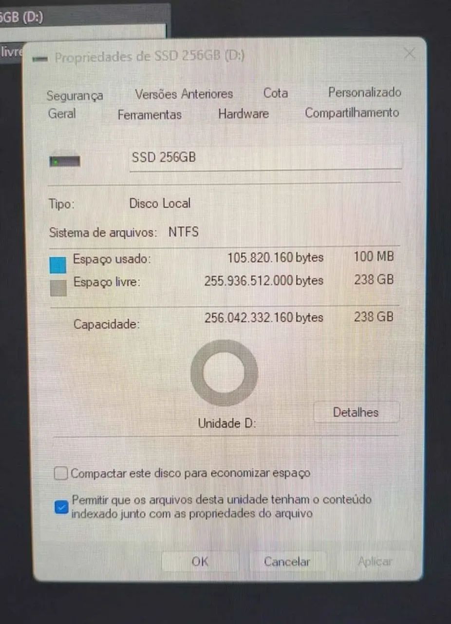 SSD 256GB HP