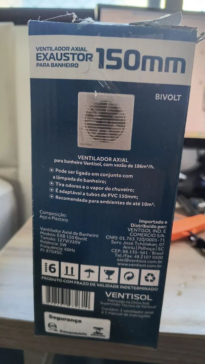 Exaustor para banheiro 150mm Ventisol - Foto 2
