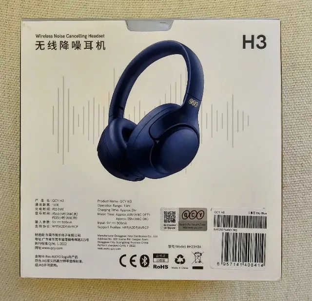Headphone Qcy H3 Anc Azul - Foto 2