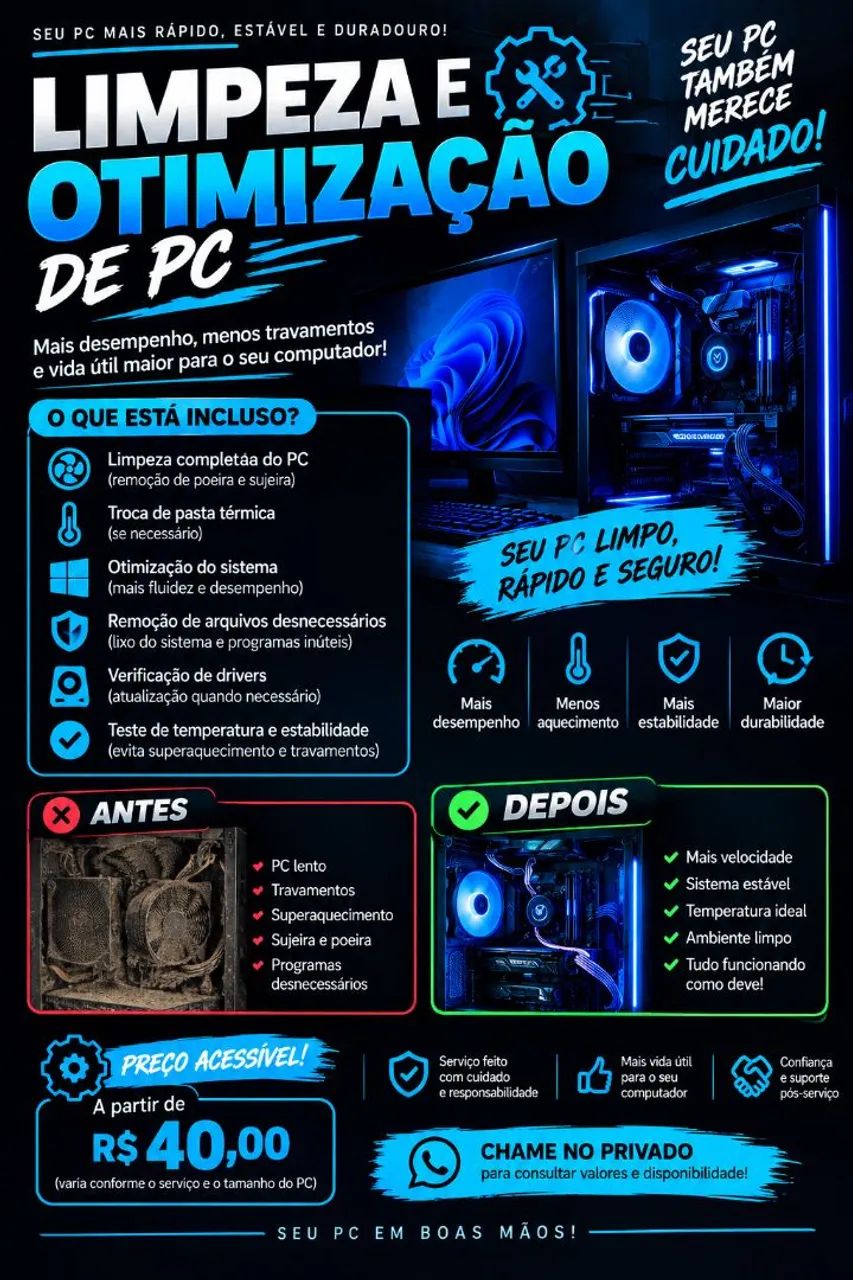 Formatação, Limpeza e Montagem Pc e Notebook  - Foto 3
