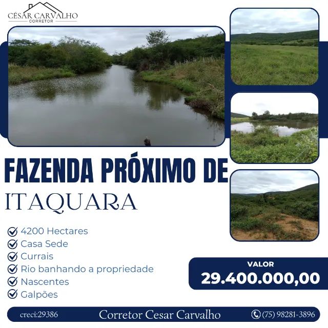 FAZENDA PRÓXIMO À ITAQUARA - 4200 HECTARES