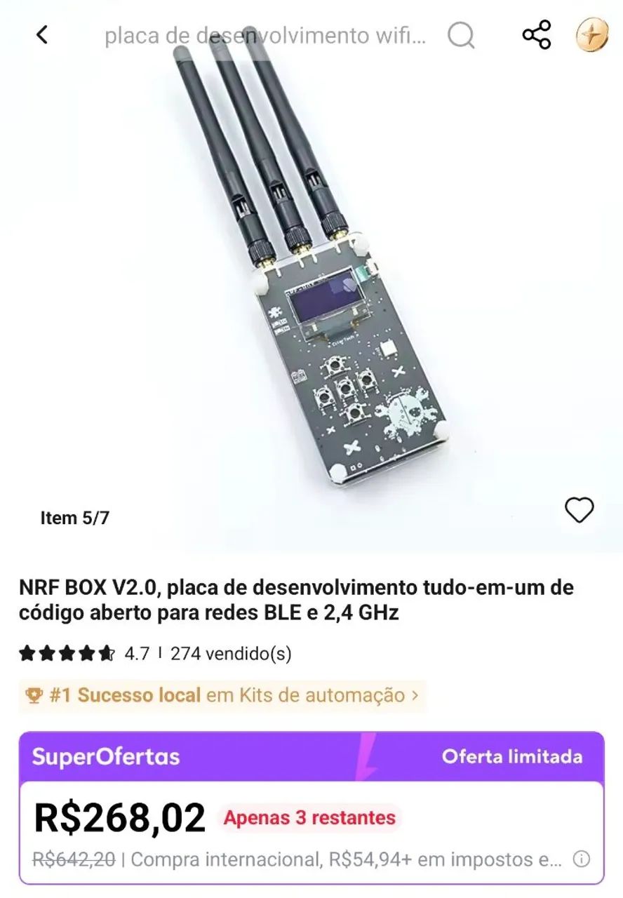 Placa de desenvolvimento NRF BOX  - Foto 4
