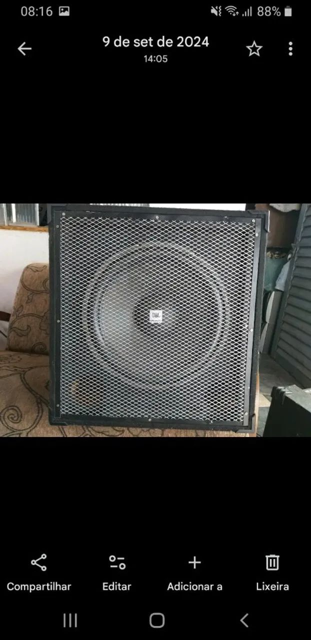 Sub woofer passivo com alto falante JBL 15 polegadas 
