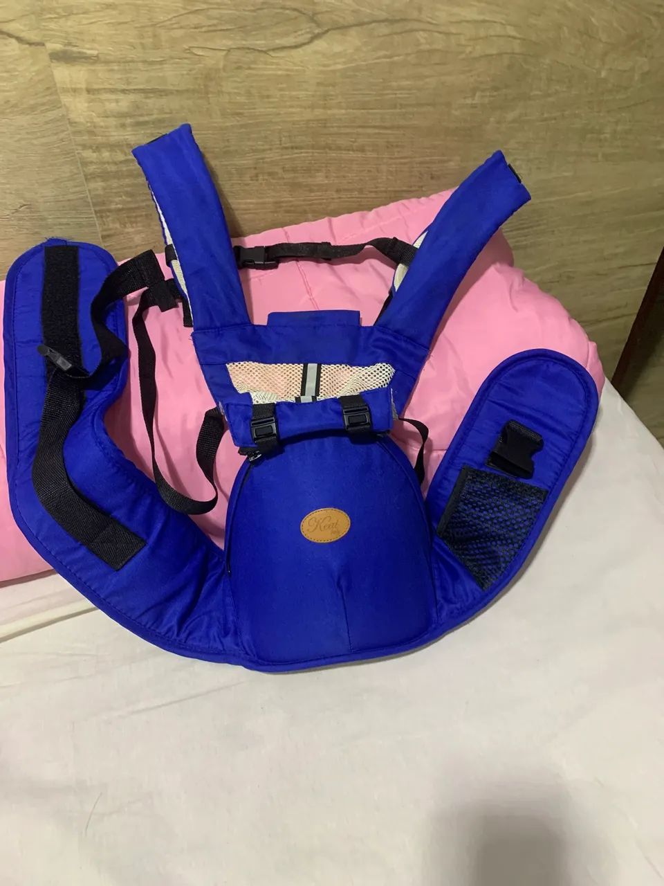 Kanguru para levar bebê azul  - Foto 4