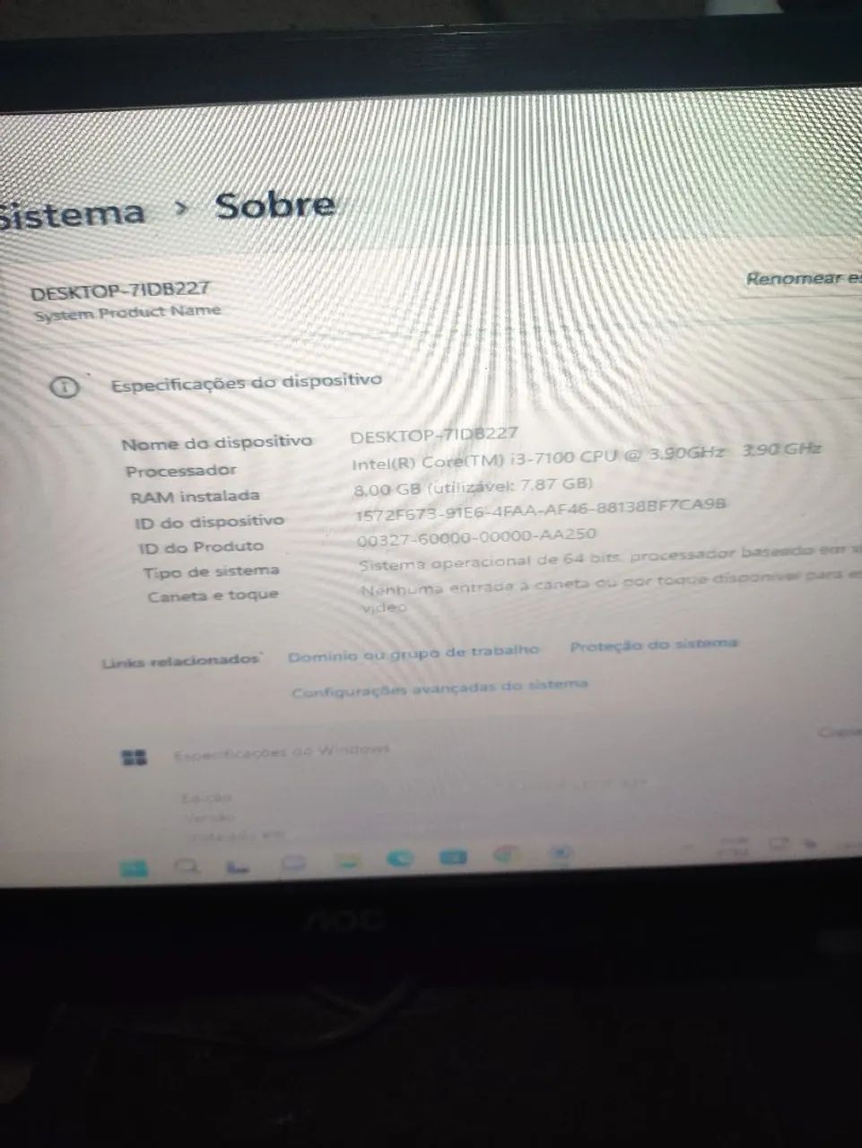 Vendo CPU core i3 de 7° geração ou troco em jbl extreme 3( Leia a descrição) - Foto 4