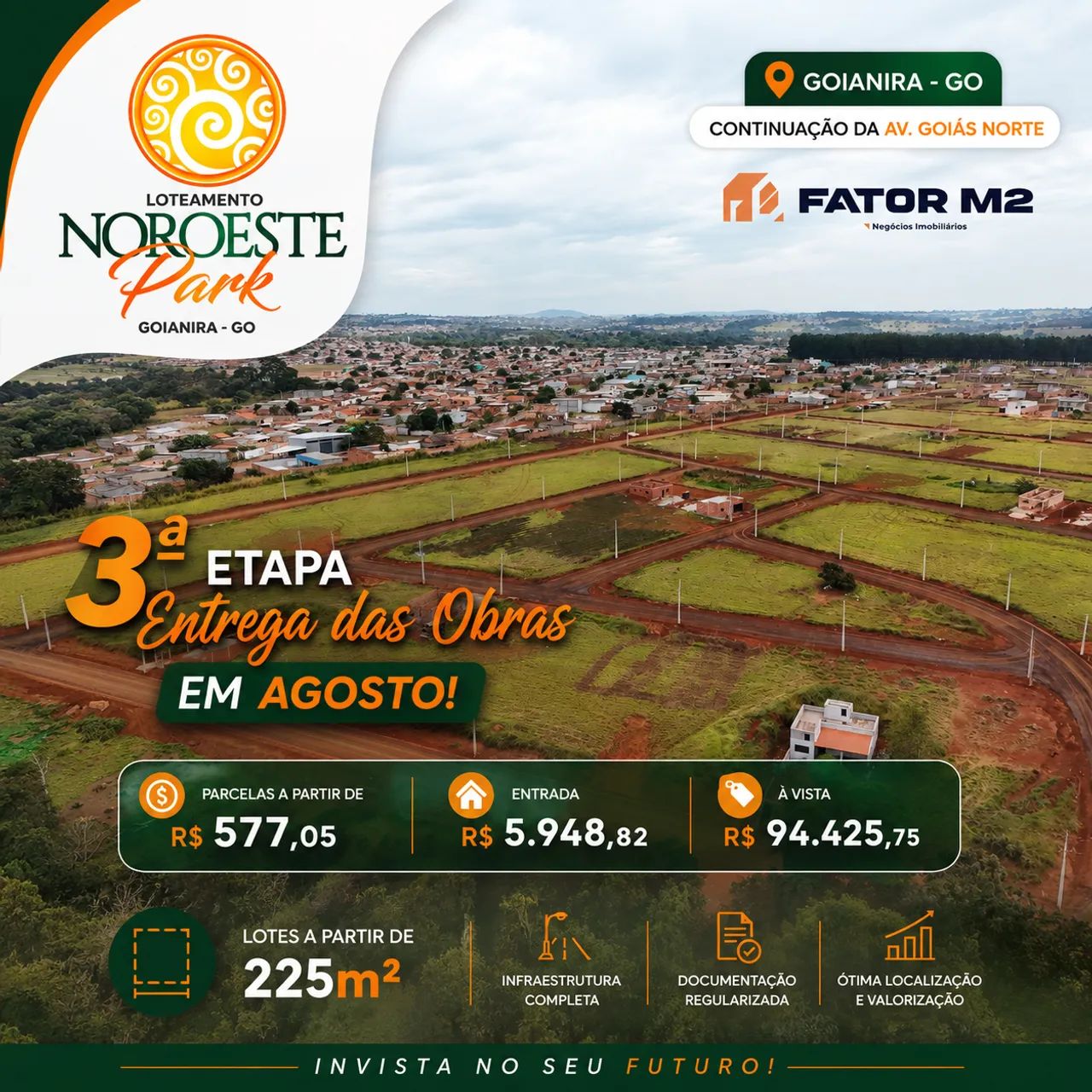 Loteamento Av Goias Norte, Parcelas R$443 Pronto P Construir