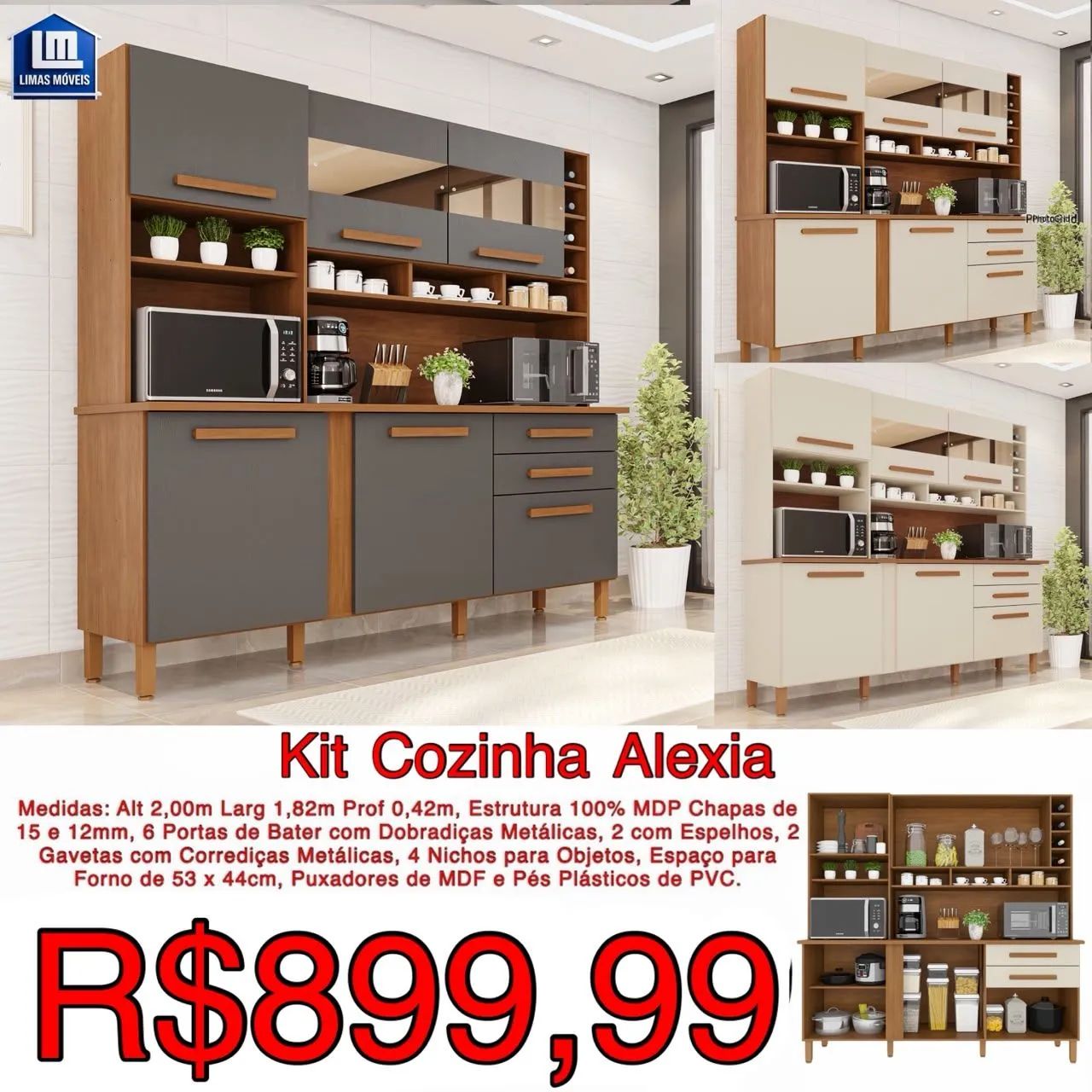 Kit Cozinha Alexia 