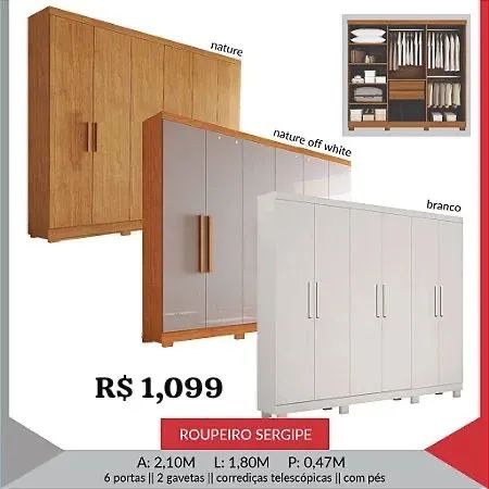 Guarda Roupa Sergipe MDF  - Foto 2