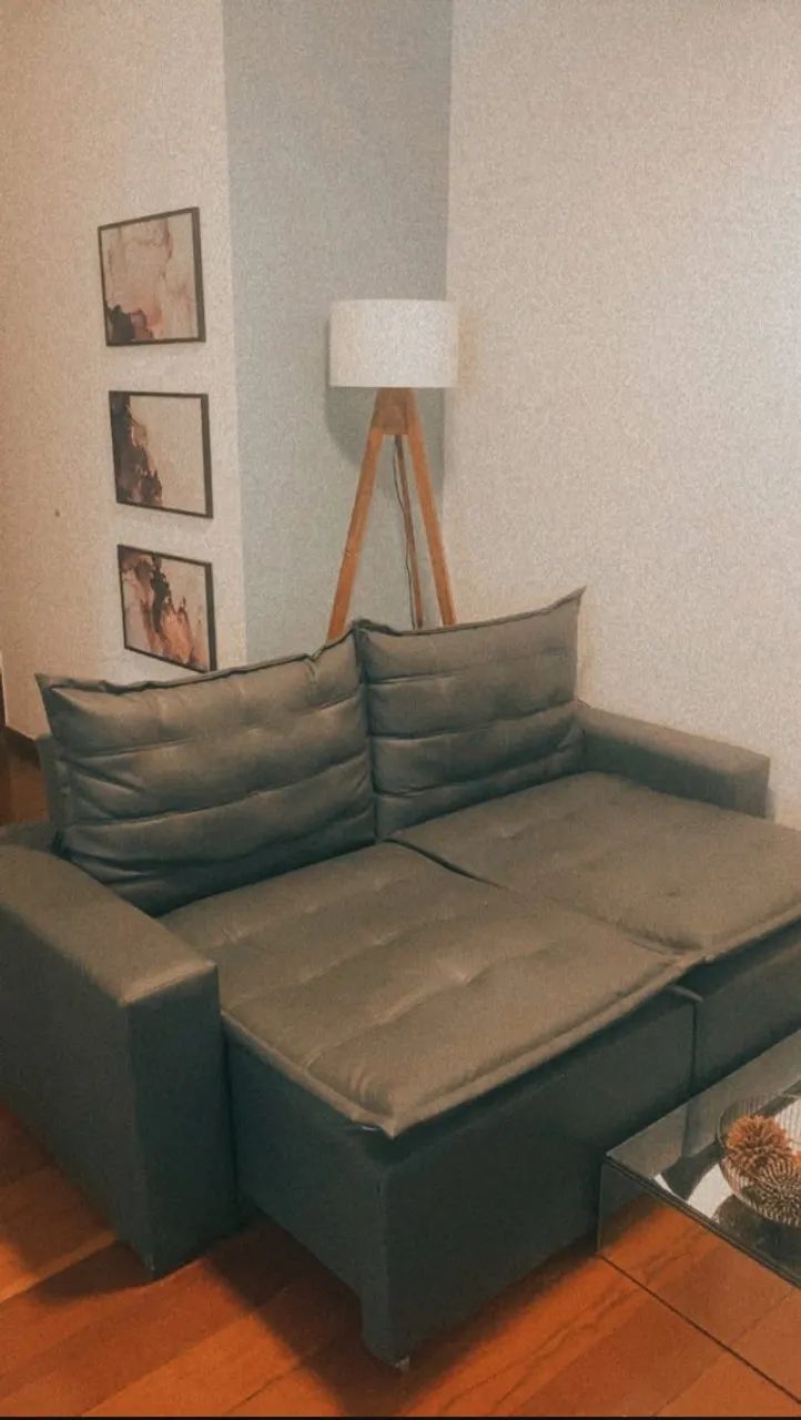 Sofá em Corino - Retrátil e Reclinável - Foto 3