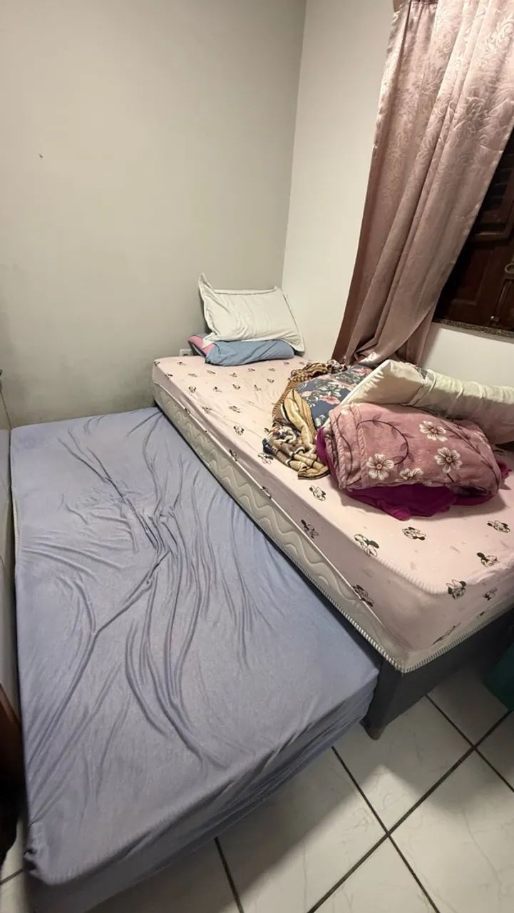Cama solteirão com bicama