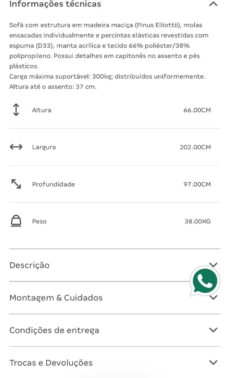 Sofá três lugares  - Foto 3