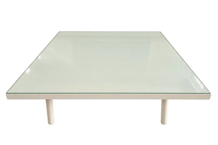 Mesa de Centro Quadrada Off White 1,15 x 1,15 m