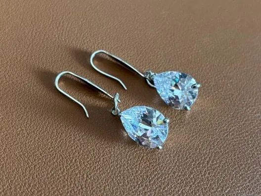 Brinco gota de cristal - Foto 3