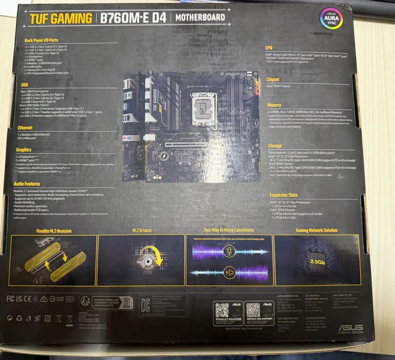 Placa mãe TUF Gaming B760M-E D4 RGB - Foto 3