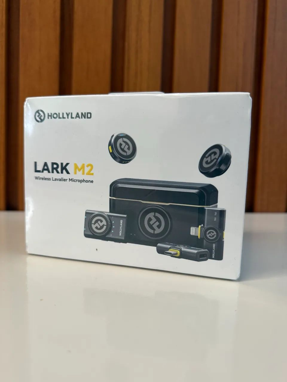 Microfone Hollyland Lark M2 Duo Combo Duplo Para 2 Pessoas USB-C, Lightning e Camera preto