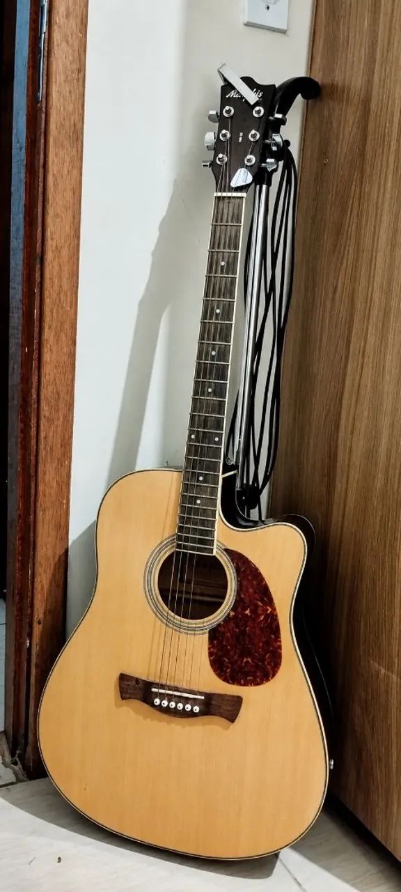 Violão Memphis MD-18 Folk Cutaway Aço Natural