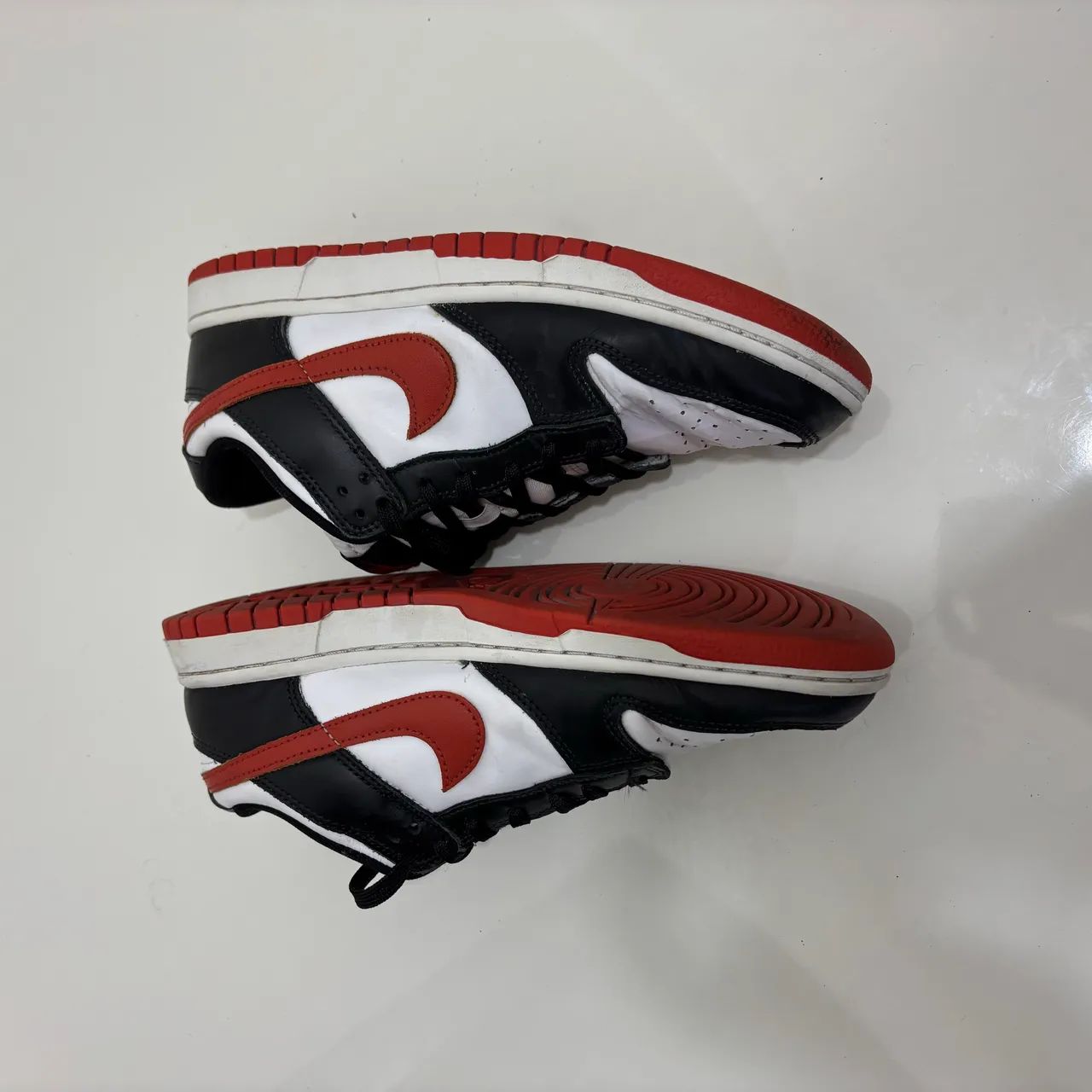 Tênis Nike Dunk Low White Dragon Red Black - Foto 3