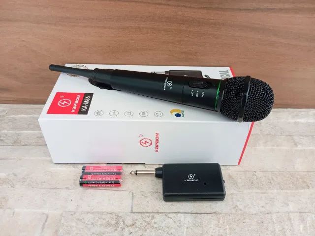 Microfone  Sem Fio Até 30m Som Palestra e Karaokê - Foto 2