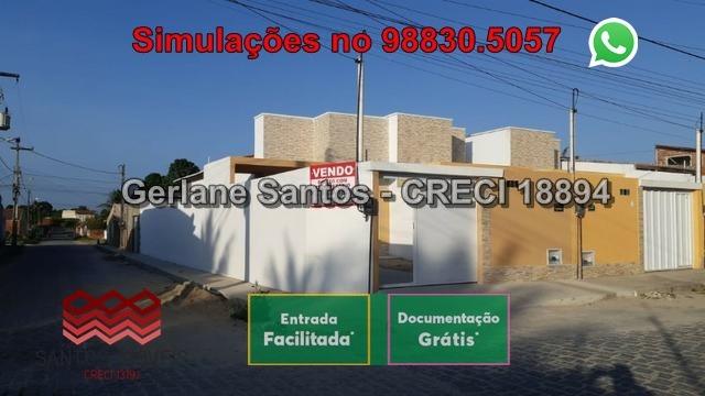 Casa de Esquina com Escritura Grátis, 02 Quartos, 02 Wc, Garagem e Quintal - Foto 2