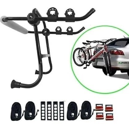 Suporte Transbike P/ Porta Mala Universal P/ 02 Bikes  - Sedans e Hatchs - Sem instalação
