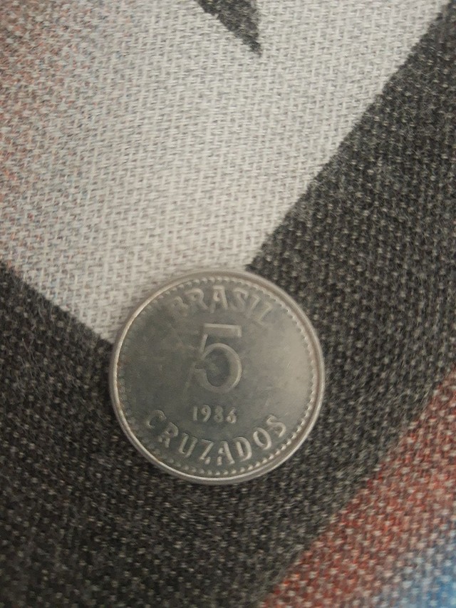 5 cruzado moeda antiga de 1986