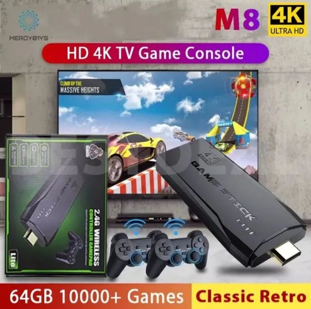 Video Game Stick 4k C/ 10mil Jogos* Taxa de Entrega Grátis em