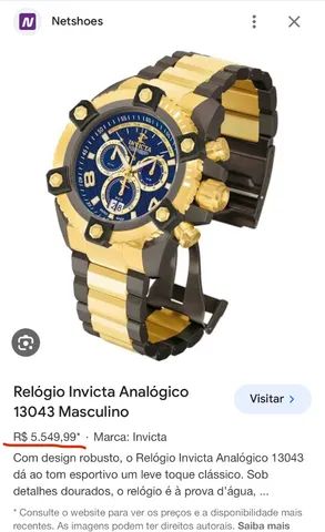 Netshoes relogios hot sale invicta