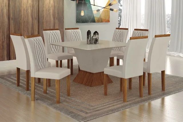 Mesa 8 Cadeiras Larissa 135x135