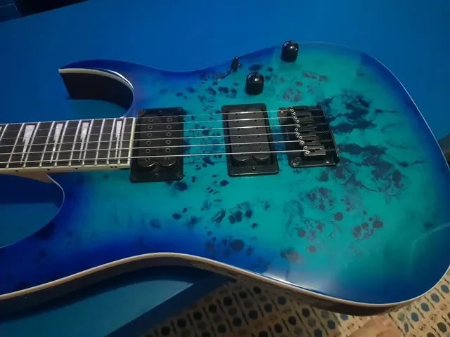 Ibanez GRG Acqua Burst com DiMarzio Evolution ponte e braço 
