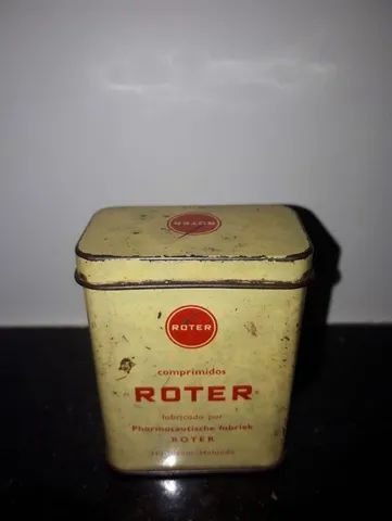 antiga e rara lata de comprimidos da holandesa roter