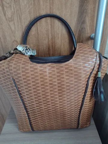 ABAIXOU Linda Bolsa de couro legítimo marrom