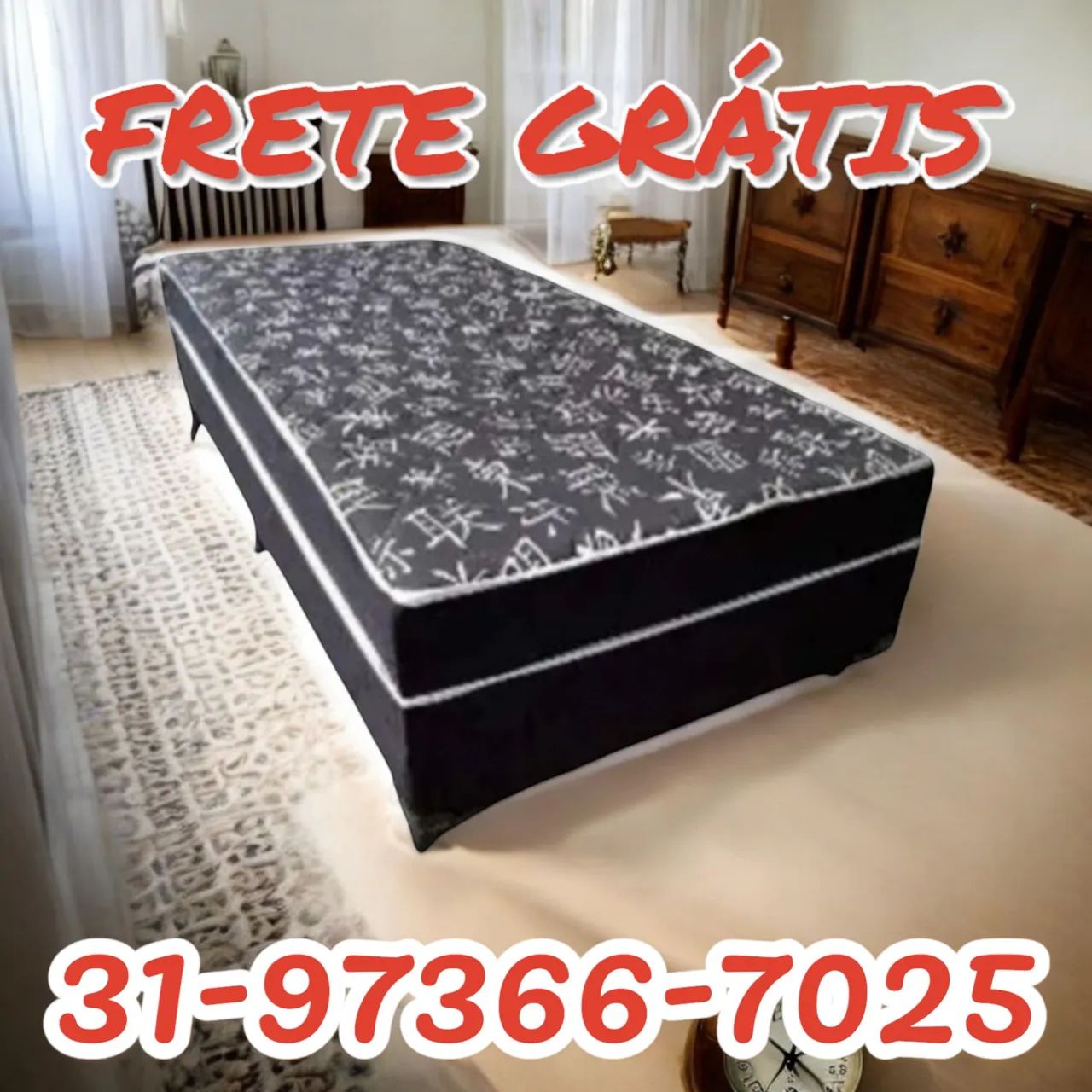 CAMA SOLTEIRO MOLAS / SUPER CONFORTÁVEL / DIRETO DA FÁBRICA 