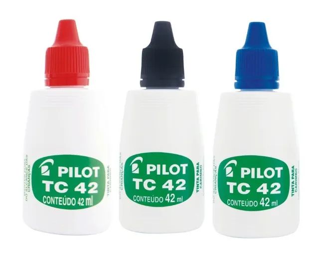 tinta para almofada de carimbo pilot tc 42ml - Foto 2