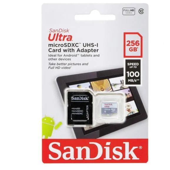 Cartão de Memória Sandisk Ultra 256GB Micro SDXC Class 10 - Foto 2