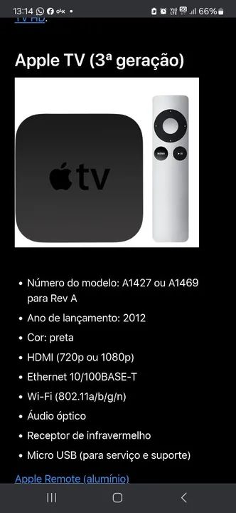 Apple TV 3ª Geração  - Foto 5