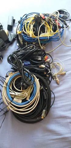 Cabos e fontes diversas, para eletrônica e informática, novos e seminovos, a p - Foto 3
