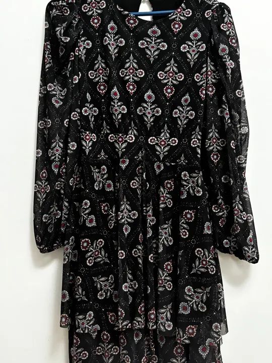 Vestido mídi em tuli com camadas  M - Foto 4