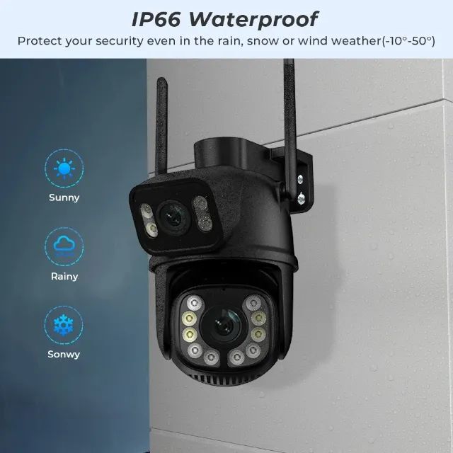Câmera de Segurança Externa Lente Dupla Wi-Fi IP PTz - Foto 2