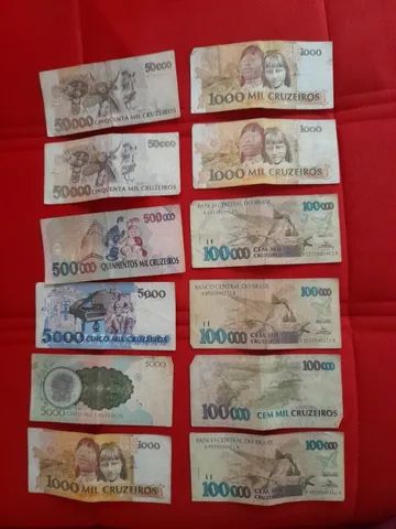 Lote com 12 Cédulas Antigas: Cruzeiros - Foto 2
