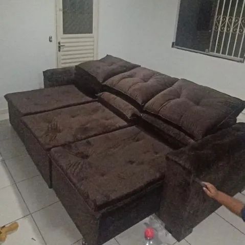 sofa retratil reclinavel molas ensacadas maju 
