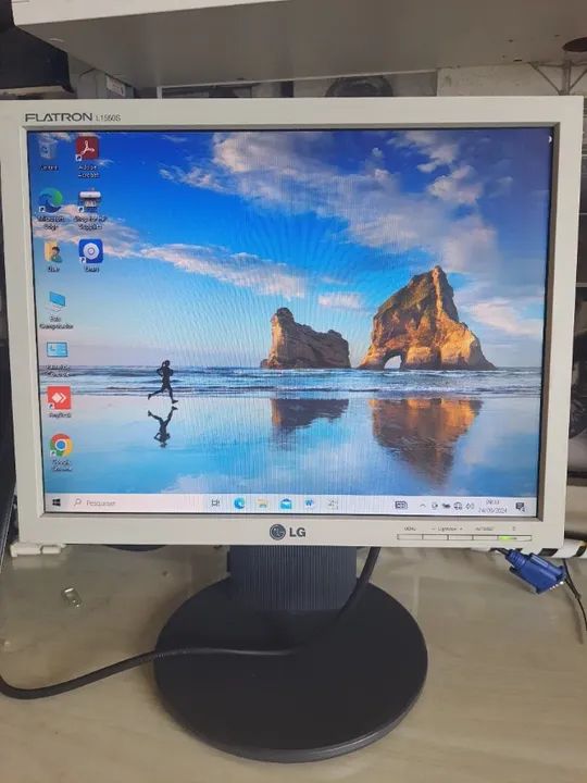 Monitor lg 15" Flatron L1550s base com ajuste de altura