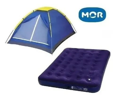 Kit Barraca Camping 4 Lugares C Colchão Casal Acampamento