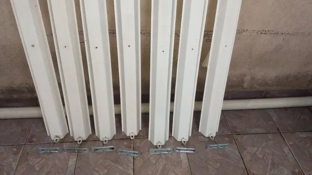 Conjunto de 7 luminárias tubulares com reator