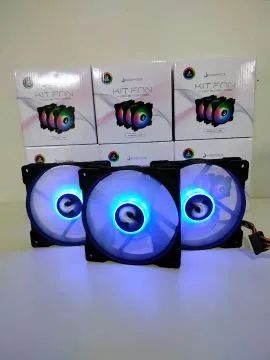 Kit com 3 Ventoinhas Rise Mode X, 120mm, Led RGB, Preto ou Branco, Nova, Na Caixa  - Foto 3