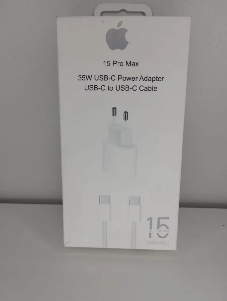 Carregador Apple 35W USB-C para iPhone 15 Pro Max