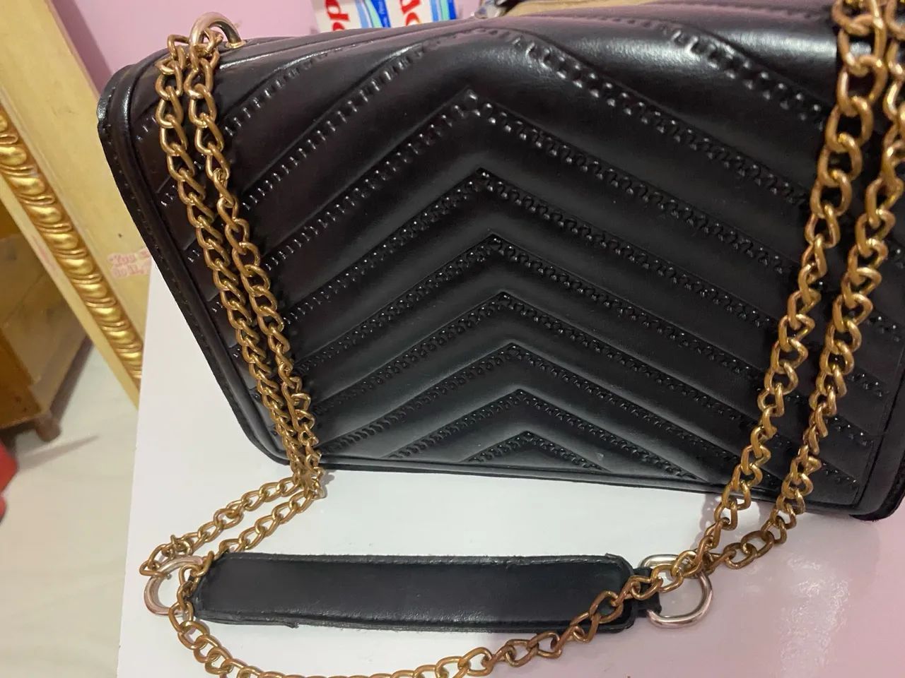 Bolsa de ombro preta - Foto 2