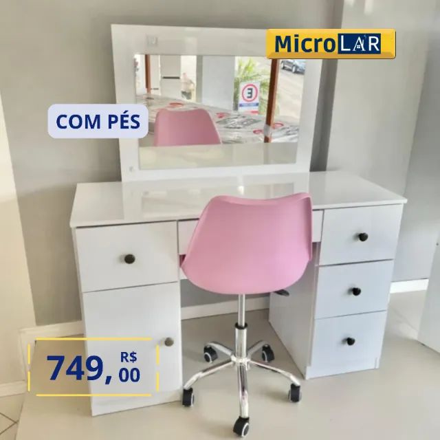 Super Oferta Penteadeira Camarim já com LED - Já entrega e Monta na Hora