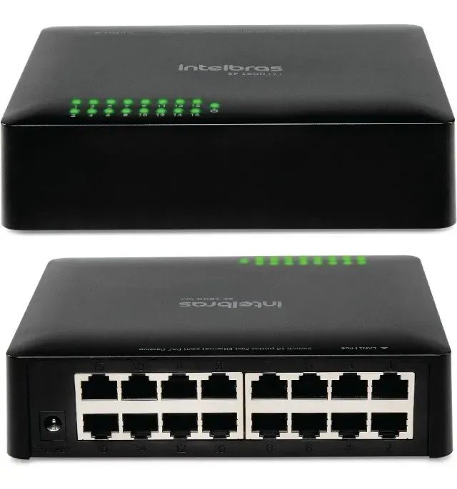 Switch 16 Portas Fast Ethernet Sf 1600 Q+ Intelbras
